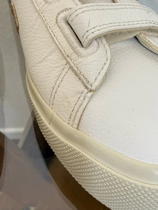 VEJA Recife Leather Sneakers in White/Platine - Picture 9 of 10